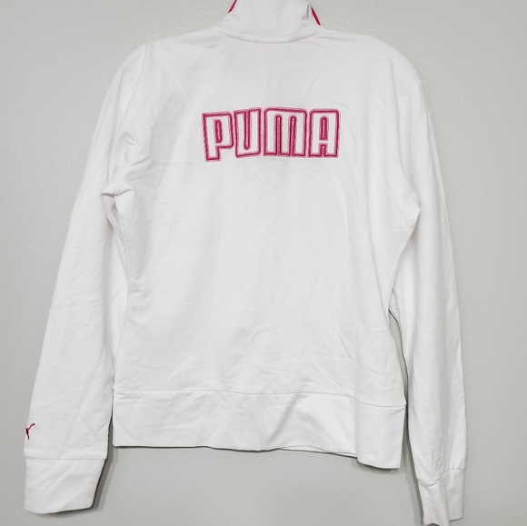 Puma Sweat White Beetroot Purple Full Zip Jacket - Picture 3 of 6